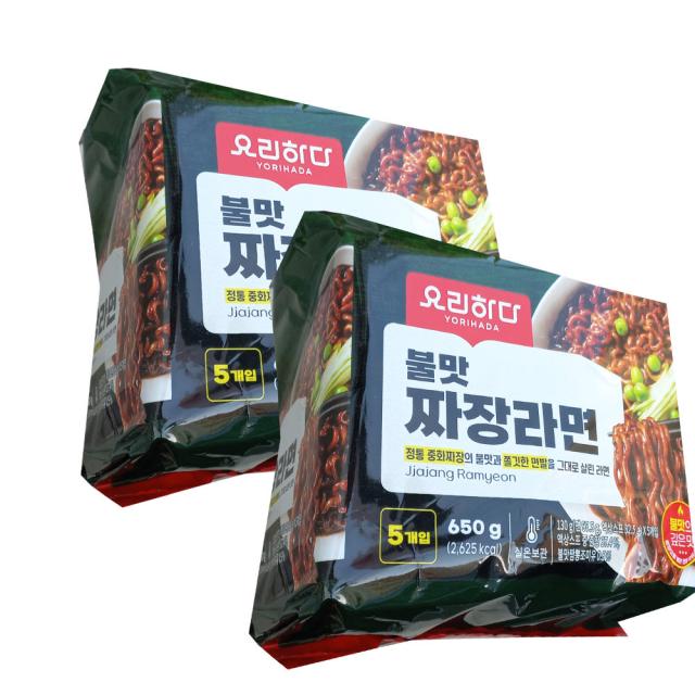 요리하다 불맛짜장라면650g(130g X 5입) X 2개 총10봉