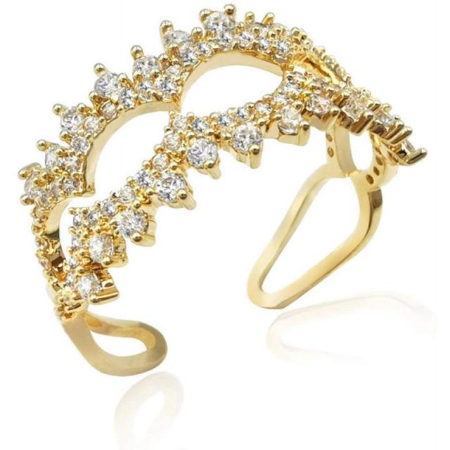 BBL 웨딩 약혼식 주년 랩 여성을위한 오픈 밴드 반지 Stackable Adjustable Open Ring 소녀를위한 독특한