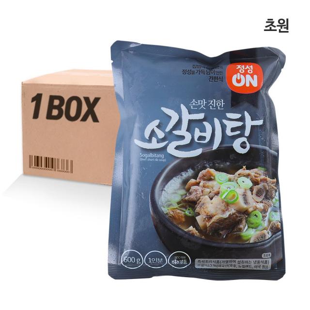 초원식품 손맛진한 소갈비탕 600g 25개입 박스/갈비탕/갈비탕만들기 식품 > 가공/즉석식품 즉석밥/간편조리 즉석국/찌개 즉석탕/찌개 1 600gx25