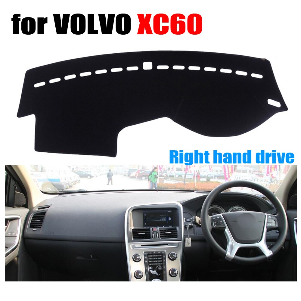 Rkac 자동차 대시 보드는 볼보 xc60 용 매트를 다년간 커버합니다. 오른손 구동 대시 매트 패드 대시 커버 자동 대시 보드 액세서리|mat mat|mat for carma, 1개, 단일, blue edge