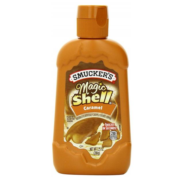 Smuckers Magic Shell Caramel Flavored Topping 스머커스 매직 쉘 캐러멜 맛 토핑 7.25oz, 1개