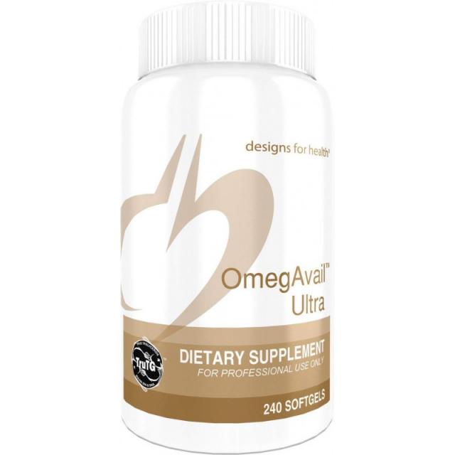 건강 OmegAvail를위한 디자인 Ultra TG 어유 1200mg-비린내 뒷맛이없는 트리글리세리드 어유 (240 소프트, 1