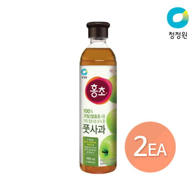 [청정원] 홍초 풋사과 900ml x 2개+(증)먹태열풍 청양데리야끼맛 25g, 상세 설명 참조