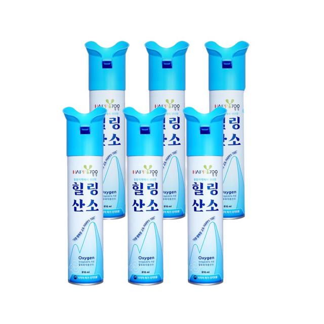 휴대용 산소캔 힐링산소(816ml) 6개입