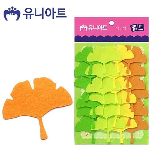[루키스토어] 유니아트 펠트 3500 은행잎 24pcs 65x55mm - PJS10