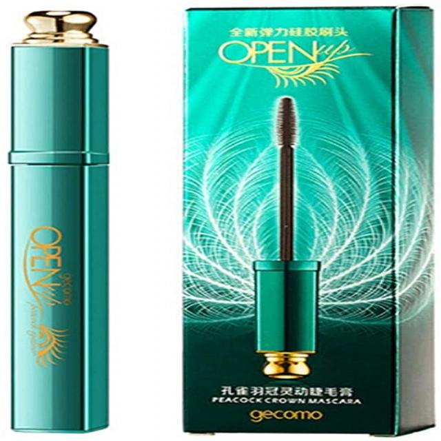 ARTIFUN Mascara 속건성 방수성 땀 방지 비 성 오래 지속되는 진 스몰 그린 스퀘어 4D 마스카라 블랙