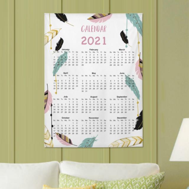 2021 스누피 달력 대형 패브릭 포스터 천 벽가리개 벽장식 배경 리모델링 방꾸미기 벽보, 2021년 캘린더 5