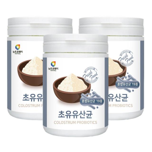 뉴트로웨이 초유 유산균 230g x 3통 분말 프로바이오틱스 19종 멀티 유산균