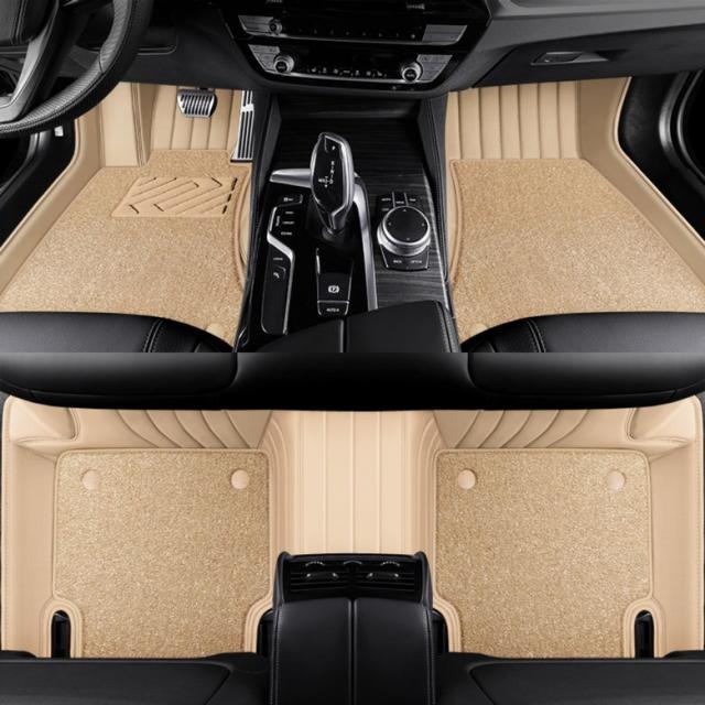 BMW 뉴3시리즈 5시리즈 740li 소가죽 코일 차량용 매트 카매트, F.베이지 캐시미어라이크—이중형