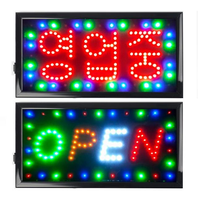 주성테크 Led 무빙 간판 Open 영업중 48*25cm 액자형 입간판 한글 영업중 액자형 48*25