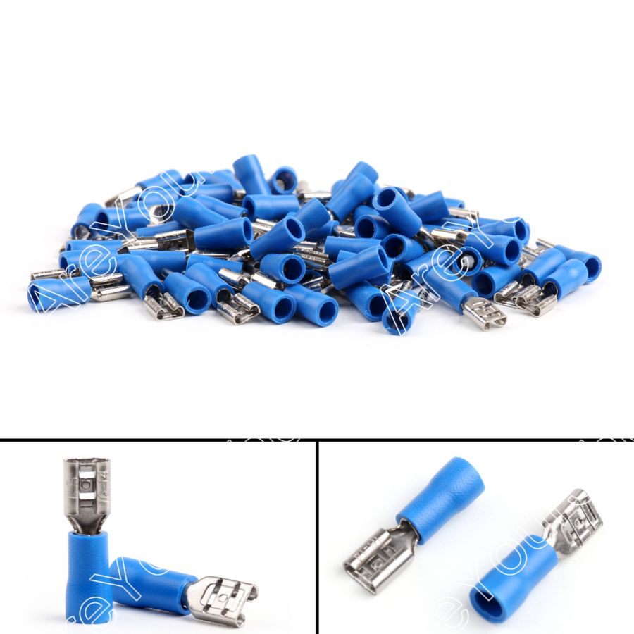 압착 단자 절연 커넥터 단자 연결 1000 압착 개 Areyourshop 여성 스페이드 FDD2-187, 1개