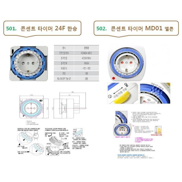 성광엘이디 식물재배 LED GBT1200, 콘센트 타이머 24F 한승계기, 1개