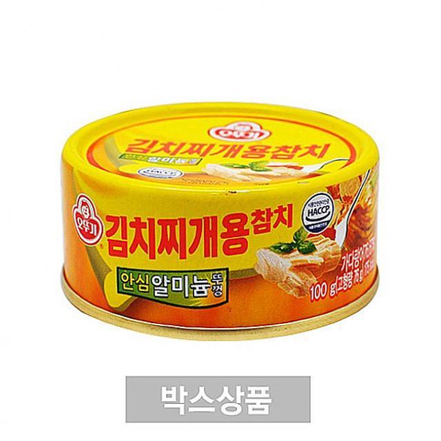 후니스토어 통조림 오뚜기 김치찌개용 참치 100g X 36EA 고추 야채 가미참치통조림, 1