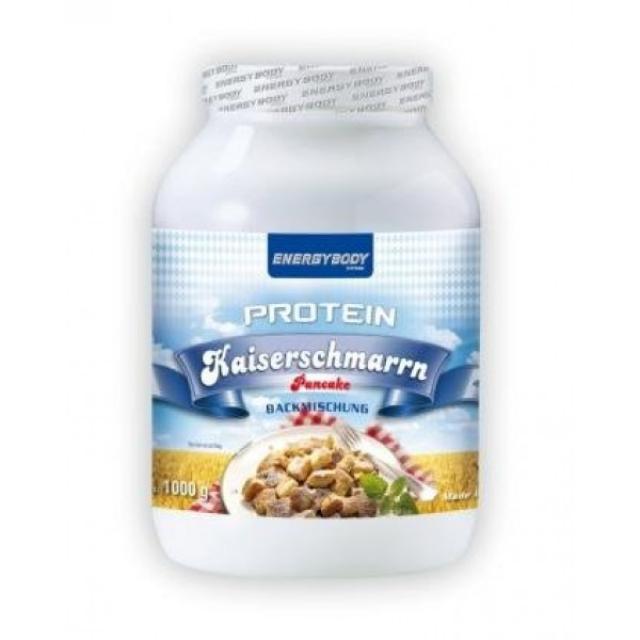 Energybody 단백질 Kaiserschmarrn | 계란 흰자 팬케이크 팬케이크 | 베이킹 혼합물 | 1000g 20 인분 캔 Energ, 단일상품, 단일상품