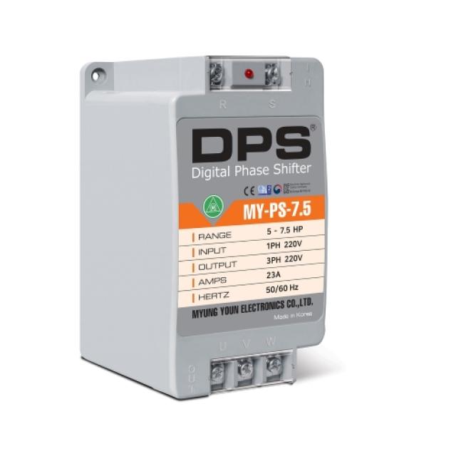 위상변환기 명윤전자 DPS(디지털 위상변환기) 단상 220V로 삼상 220V 모터 구동 MY-PS-7.5 모델 5마력 모터(3.7KW 15AMP)에 최적화