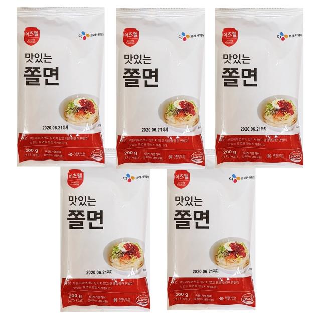 CJ프레시웨이 맛있는 쫄면사리 200g X 5봉, 5개