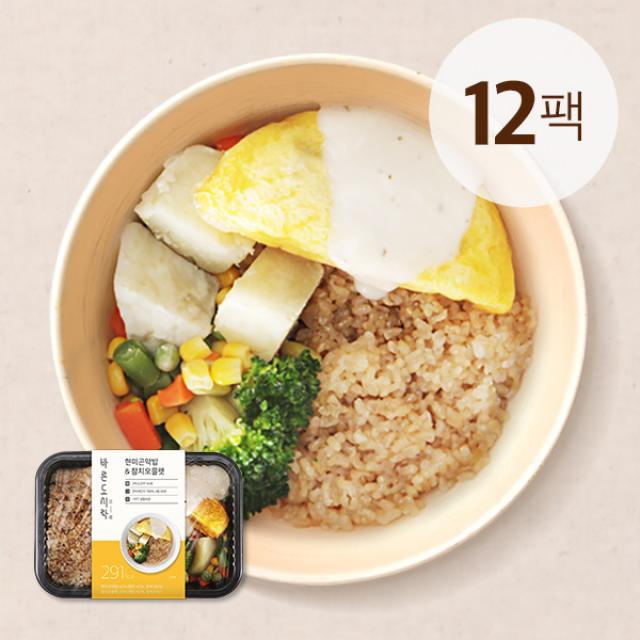 바르닭 바른도시락 현미곤약밥 & 참치오믈렛, 250g, 12팩