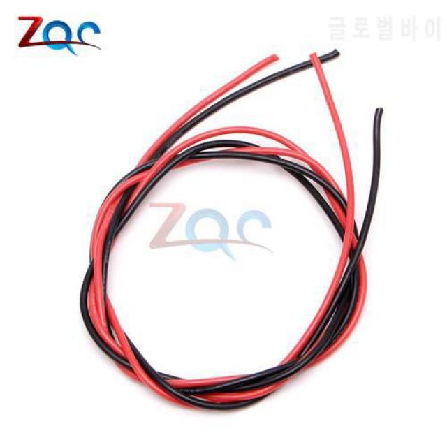 1 대 16 AWG 게이지 와이어 유연한 실리콘 좌초 구리 케이블 RC 블랙 1 메, 상세내용참조