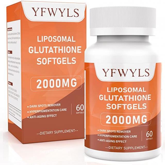 리포솜 글루타티온 Softgels YFWYLS 글루타치온 보충 지원 간 해독 항산화 항산화 노화 방지 흡수 면역 기능 비 간장 아니요