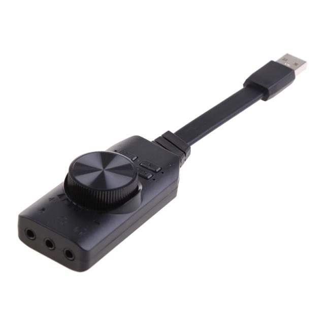 USB 3.0 가상 사운드 카드 7.1 채널 3D 서라운드 어댑터 오디오 어댑터