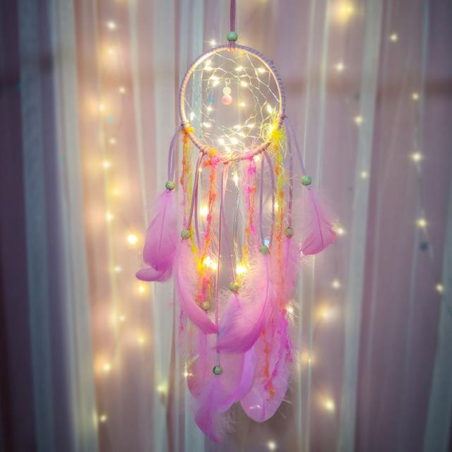 데이터글로벌 유니콘 소녀마음 모빌 후우링 풍경 풍령 숲 드림그물을 덮쳐 보완하다해머링 장식 작은 벽걸이 부품, 분홍 색상 분홍 색상 핑크 유유함 나