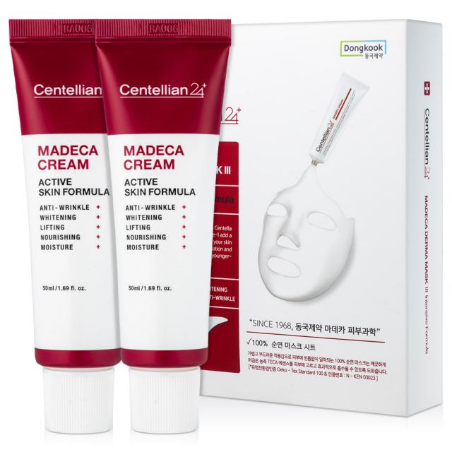 동국제약 센텔리안24 마데카크림 시즌5 50mlX2개/3개+마스크 10매 / 수분크림 영양크림, 크림2개+마스크10매