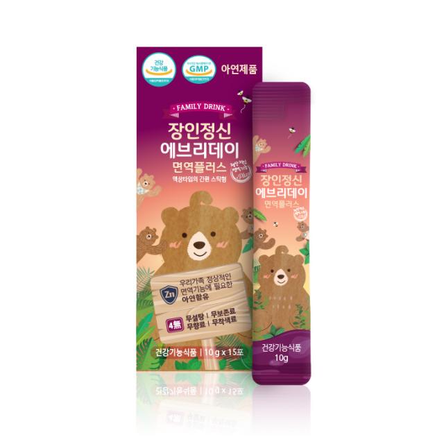 장인정신에브리데이 엘더베리 시럽 면역플러스 스틱 (15포) 150ml 1박스, 15개입, 1개