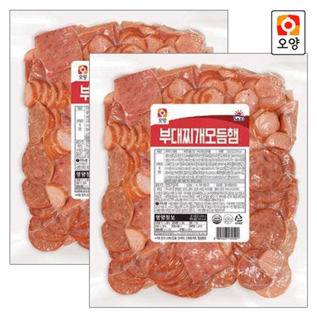 [퀴클리몰] 사조오양 부대찌개 모듬햄 1kg x 2개