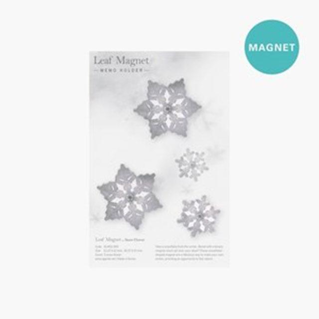 어프리 리프 마그넷 자석 눈꽃 3p 한세트 그레이, 단일 출판사