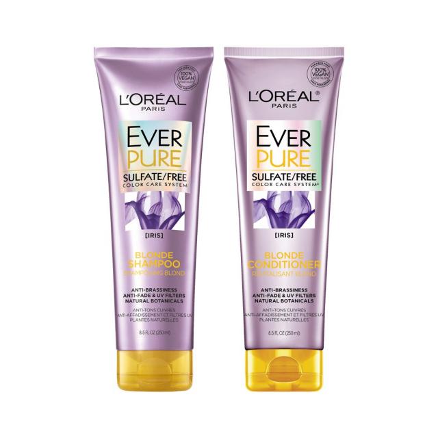 L'Oreal Paris 로레알 보색샴푸 + 컨디셔너 SET 250ml 탈색보색샴푸 파라벤프리 컬러샴푸 퍼플샴푸, 1개