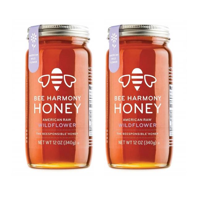 BEE HARMONY American Raw Wildflower Honey 비하모니 미국산 야생화꿀 340g, 1세트, 꿀