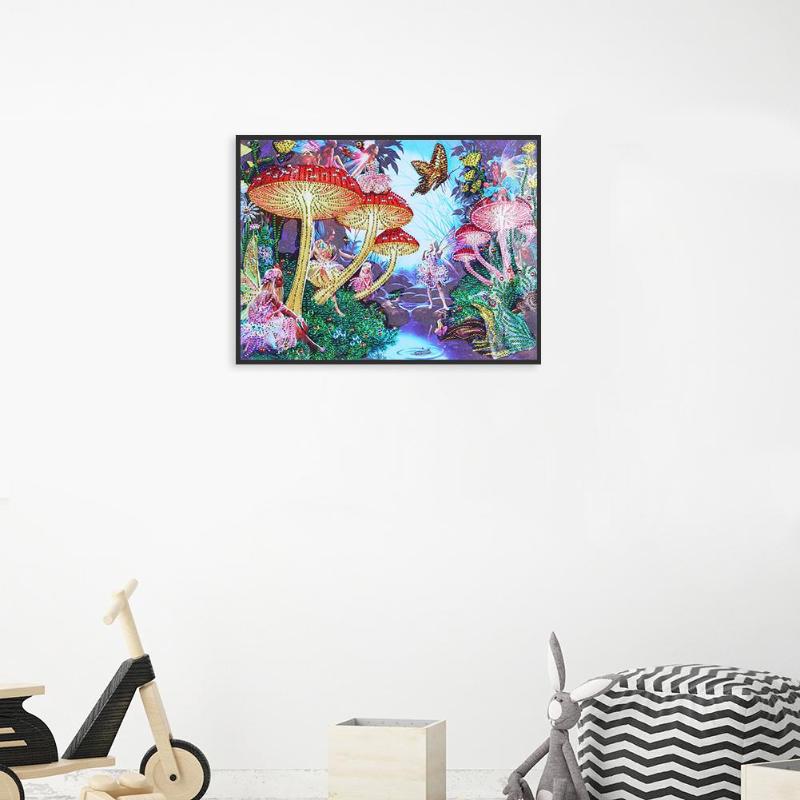 5d diy 독창성 특별 한 모양의 다이아몬드 페인팅 선샤인 저항 독특한 광택 자 수 키트 바느질 세트 홈 장식, DZ179 girl, 1개