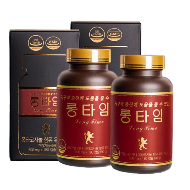 [2개월분]지금은 강해질 시간 롱타임 아르기닌 아연 옥타코사놀 마카영양제 남성 활력 맨파워 지치지않는 남자의 자신감 남성영양제, 2개, 90g