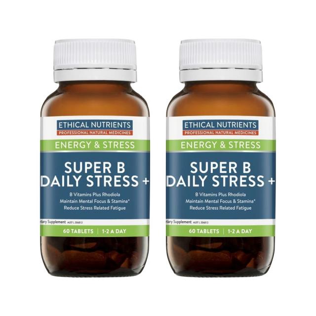 Ethical Nutrients 에티컬 뉴트리언츠 스트레스 수퍼 비타민B 60정x2개 Super B Daily Stress, 60정, 1개