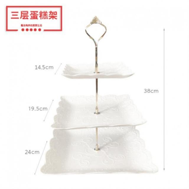 다 층 선반 스 시 판 결혼 축하연 대 북유럽 사탕 쟁반 쟁반 장식 디저트 스탠드 웨 딩 파티 3 층 사각형 은빛 막대기, 상세페이지 참조