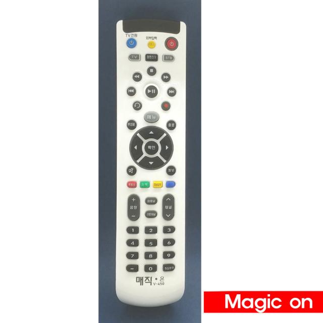 셋톱박스 통합 만능리모컨 인터넷 위성 케이블 TV리모컨 매직온 V-450, 본상품선택, 매직온 셋톱박스 리모컨