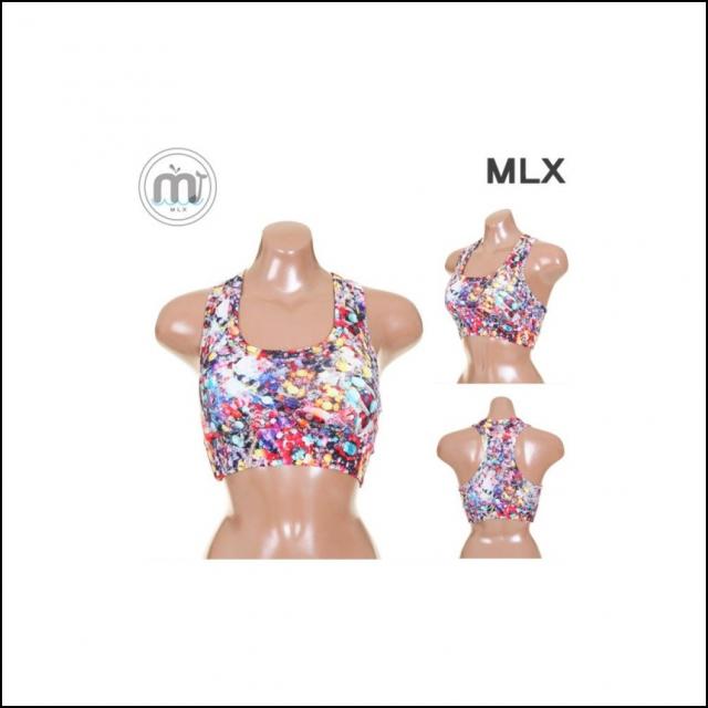 Mlx 여자 화려한 패턴디자인 운동 브라탑 요가복 Dm 410 헬스 필라테스 상하세트 Aaom