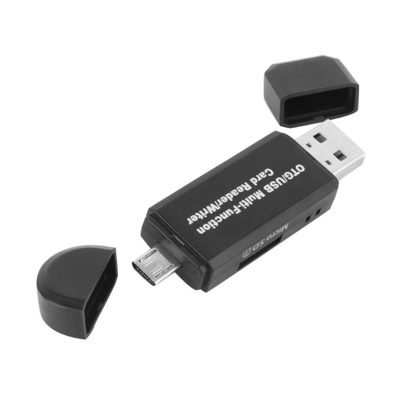 2 in 1 usb otg 카드 판독기 usb2.0 메모리 카드 전화 확장 헤더 pc 용 소형 경량 휴대가 용이함, 단일