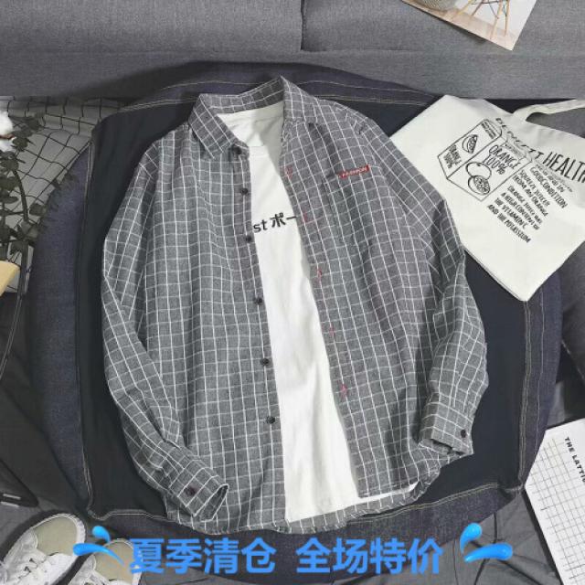 [35원 포커우편 가을시즌 셔츠 남자 장장 완장 한판수련소장 한판수련의 장신청소년용 셔(8805)