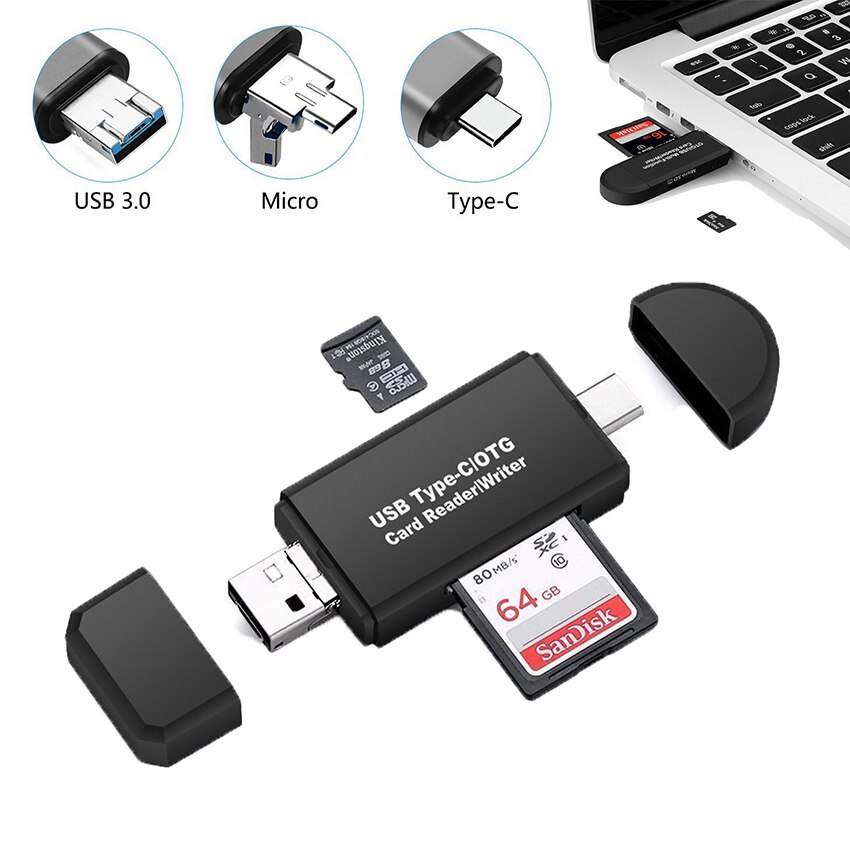 유형 c & 마이크로 usb & usb 3 1 otg 카드 판독기에 고속 usb2.0 usb3.0 otg tf/sd 안 드 로이드 컴퓨터 확장 헤더에 대 한, USB 3.0