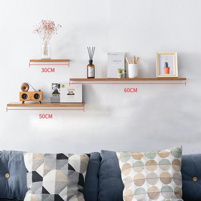 프레스하트선반 향채 원목 일자 칸막이보드 진열장 티비 선반을 매다 벽걸이 책장 4163558687, 원목색 (쓰리 피스이다 )태블릿 앙카