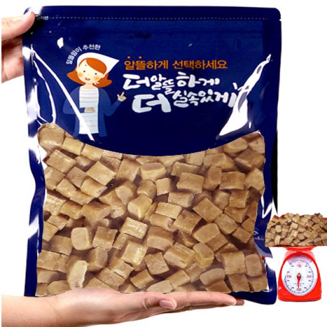 수제명가 대용량수제져키500g-8종 수제간식, 황태큐브500g, 1개