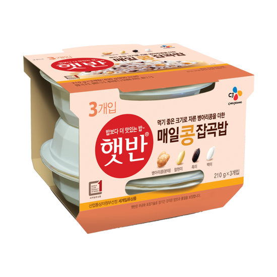 햇반 매일콩잡곡밥210g*3ea*3묶음 총9개, 9개, 210g