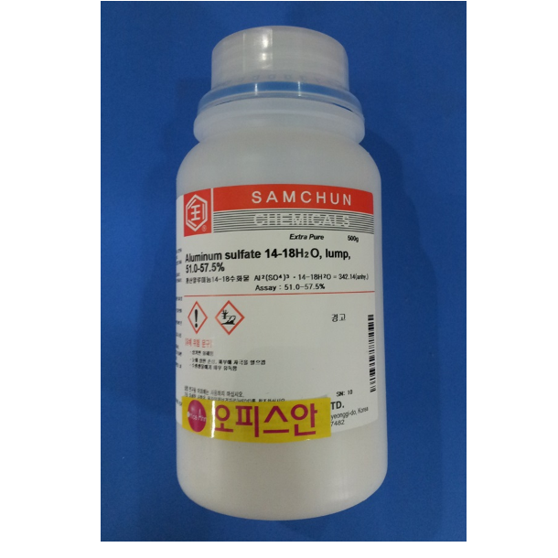 오피스안 (SAM) Aluminium sulfate 14~18 Hydrate lump 51~57.5%황산알루미늄 수화물 (EP) 500g 시약