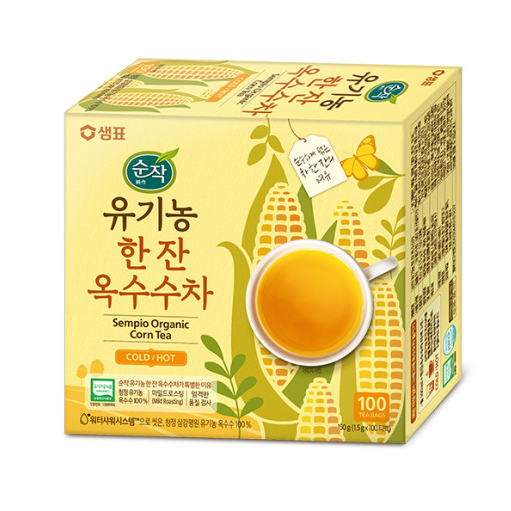 순작 유기농 한잔 옥수수차 100p, 150g, 3개