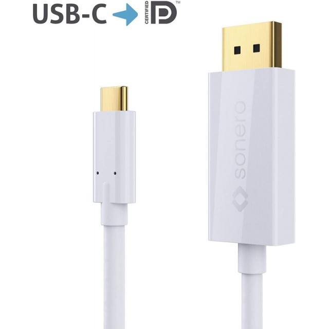 Sonero UCC021-010 USB-C 케이블 디스플레이포트 18Gbps USB 3.1 구식 썬더볼트 3 맥북 프로와 호환, 단일상품, 단일상품