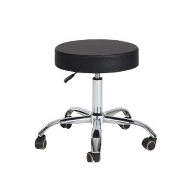 베드연구소 원형보조의자 미용 마사지 다용도 회전 의자 보조 의자, 블랙(바퀴형)