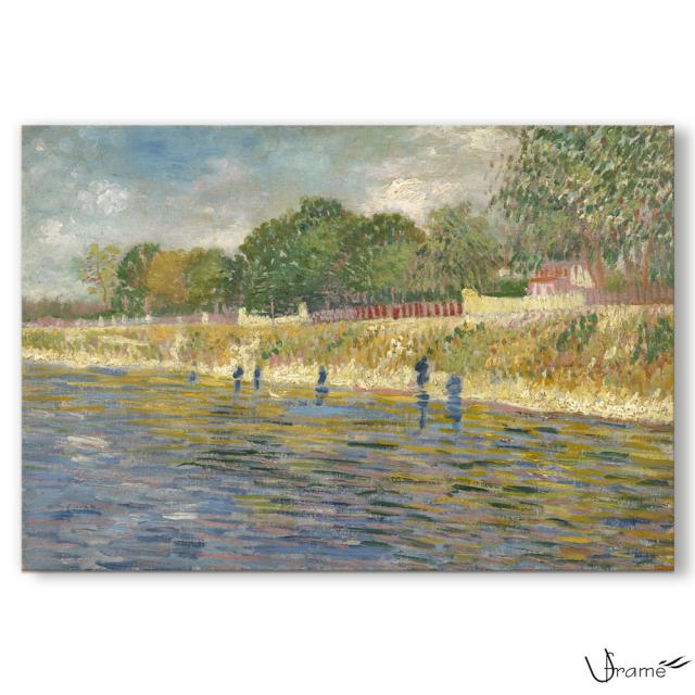 원화사이즈 명화액자 반 고흐 센느 강둑 사이즈2종 측면두께3cm