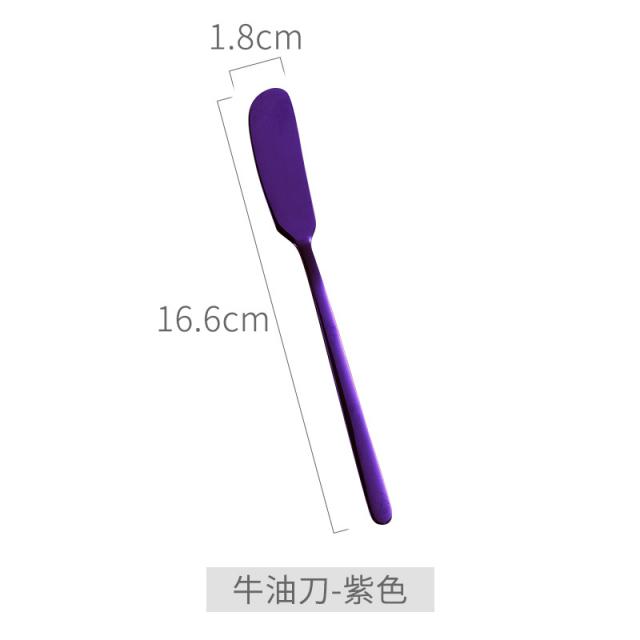 DIPYLON 일본풍 플레이트접시 버터밀크버터 커터, 쇠기름칼(자주색)