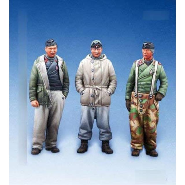 만 티스 미니 1/72 제 2 차 세계 대전 독일군 국방군 전차병 세트 (3 종 세트) 레진 키트 Man72003